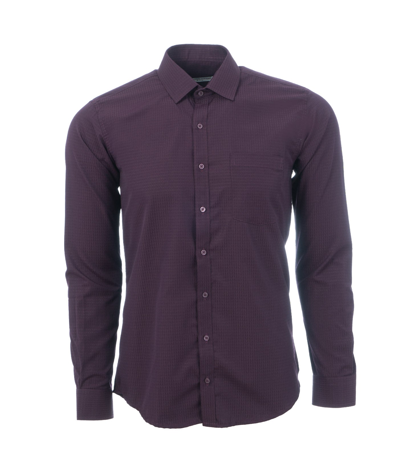 Camisa Solo Fondo Morada Rombos Espaciados Hombre Camisería Europea