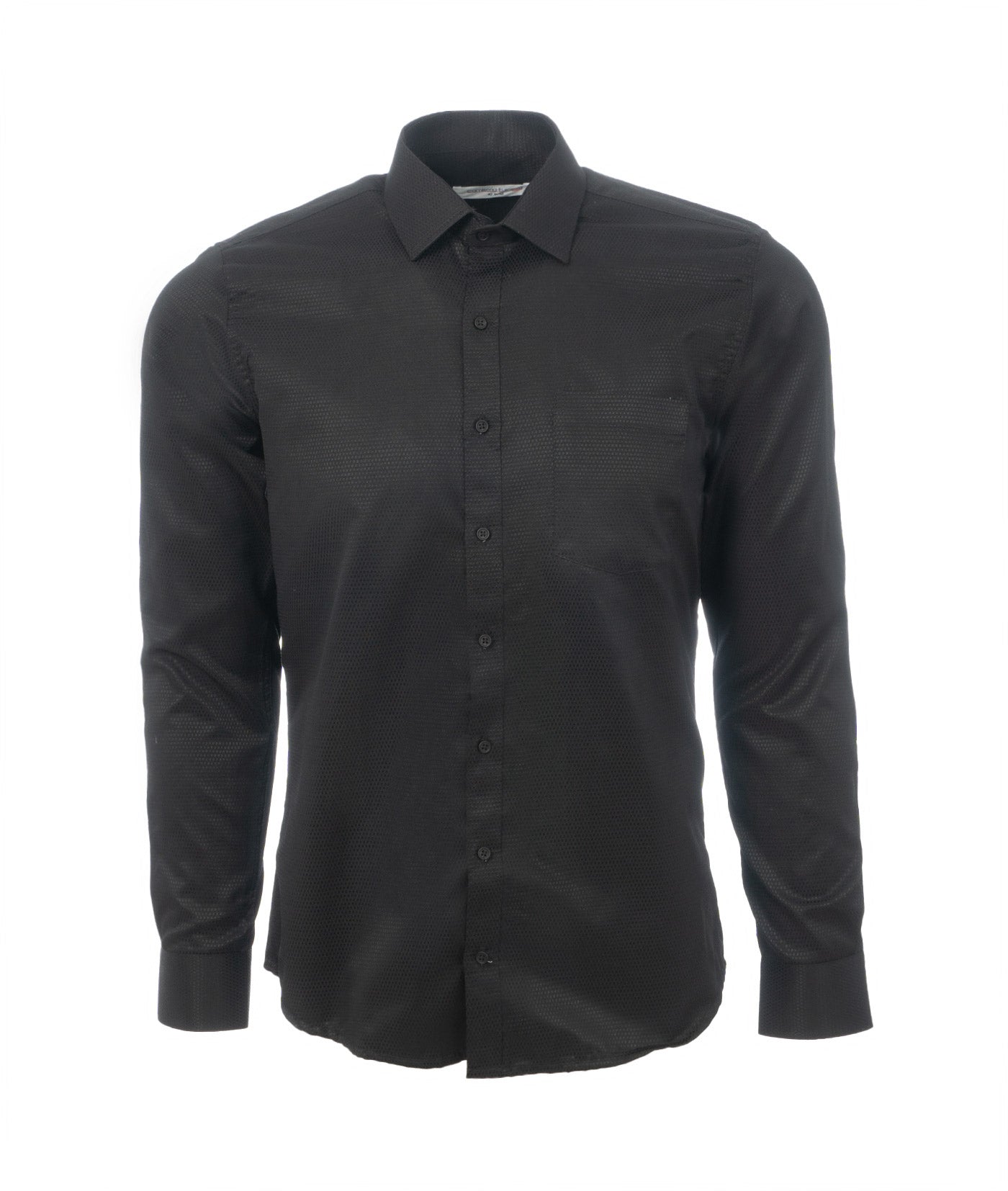 Camisa Solo Fondo Gris Oscura Textura Cuadrados hombre Camiseria Europea