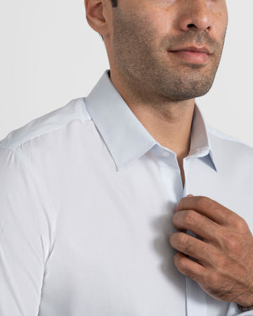 Camisa Mancorna Azul Claro