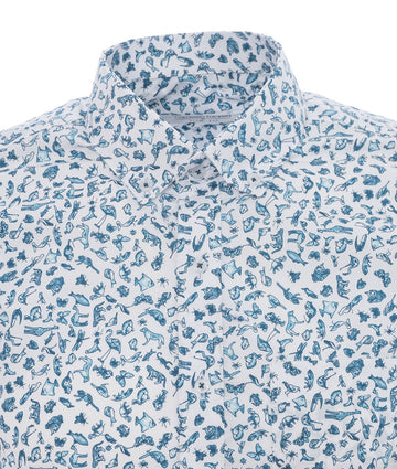 Camisa Azul Animales