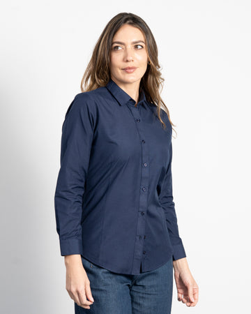 Camisa Mujer Azul Oscuro