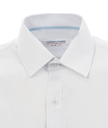 Camisa Formal Solo Fondo Dobby Blanca 3