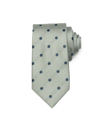 Corbata Gris Puntos Azules