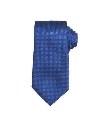Corbata Textura Cuadrado Azul Rey