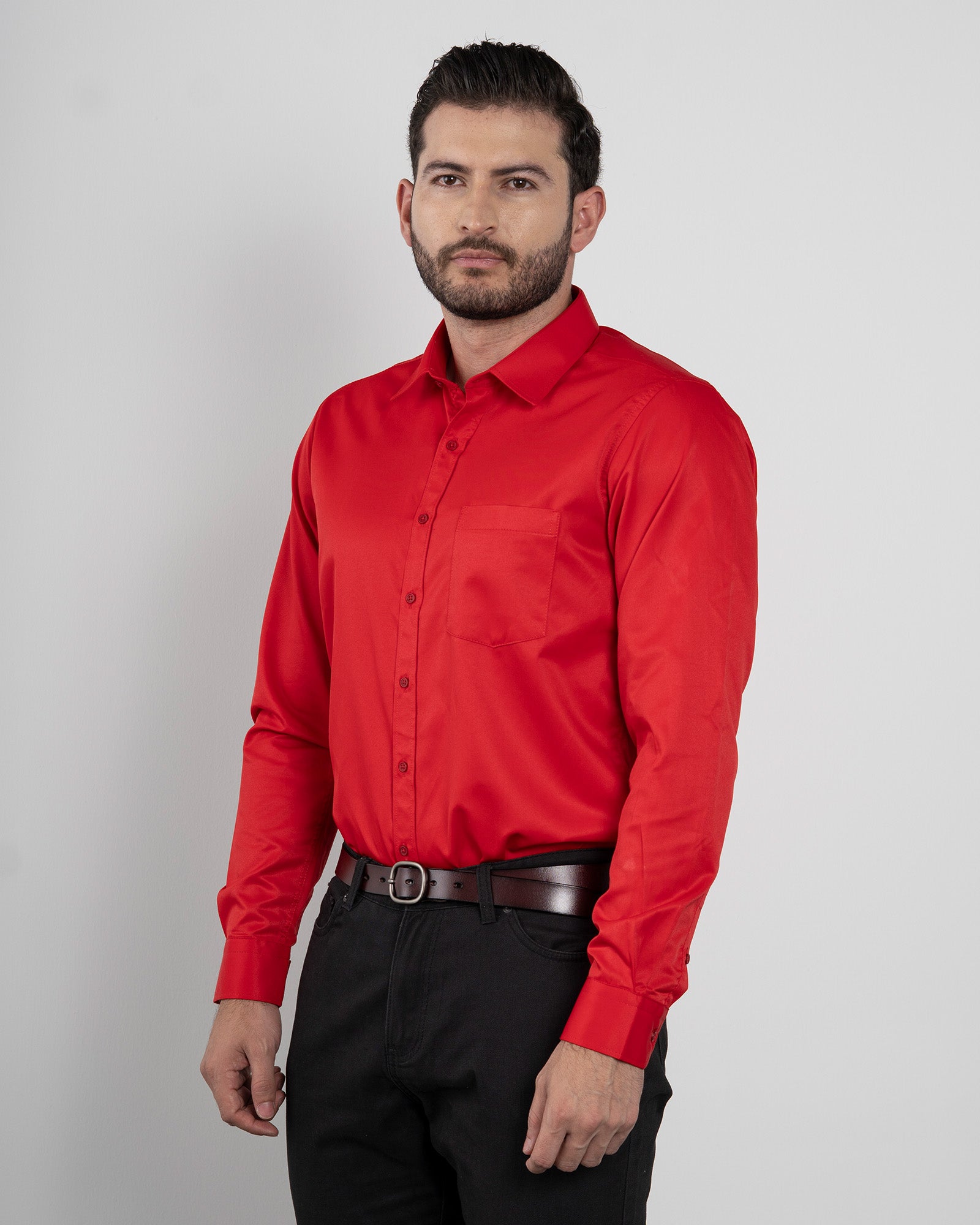 Camisa Formal En Satín para hombre Camisería Europea