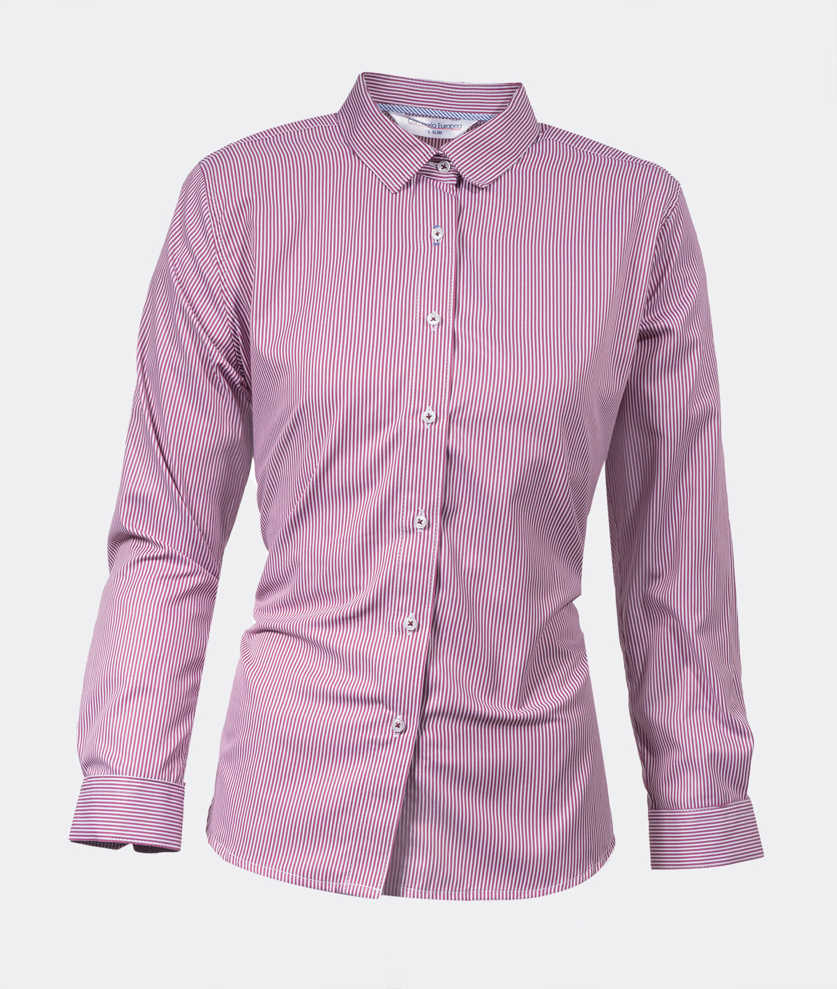 Camisa Rayas Púrpura Mujer Camisería Europea