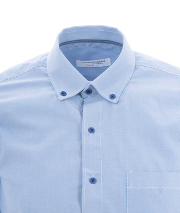 Camisa Rayas Delgadas Azul 4
