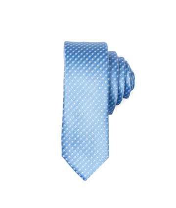 Corbata Azul Clara Puntos Blancos 4