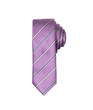 Corbata Lila Rayas Diagonales Azules