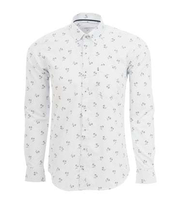 Camisa Print Blanca Palmas