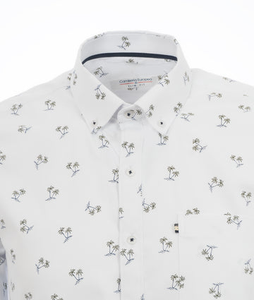 Camisa Print Blanca Palmas