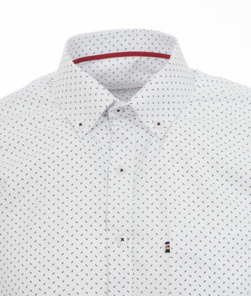 Camisa Print Blanca Triangulos