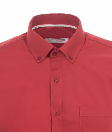 Camisa Dacrón Roja Oscura