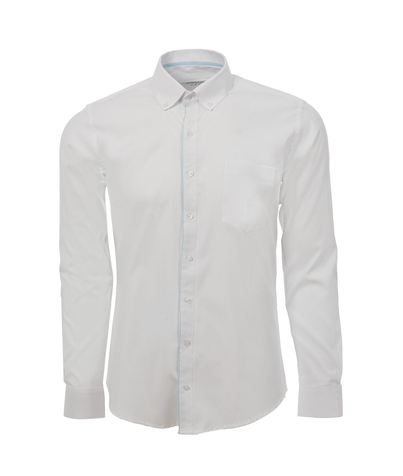 Camisa Oxford Blanca Línea Azul