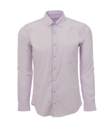 Camisa Oxford Lila Línea Oscura