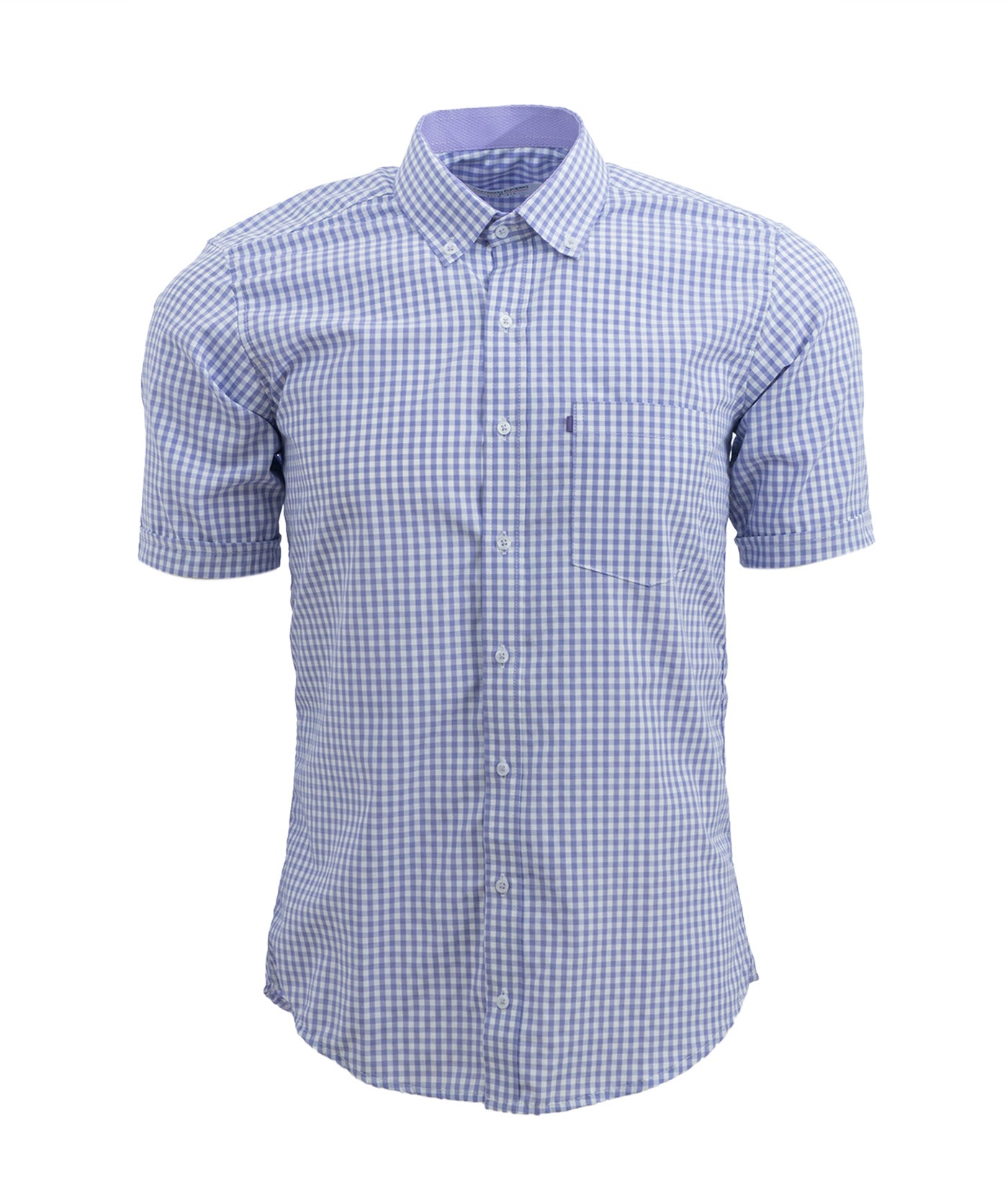 Camisa Cuadros Manga Corta Lila