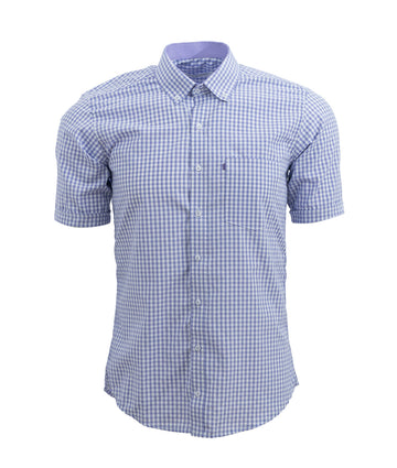 Camisa Cuadros Manga Corta Lila