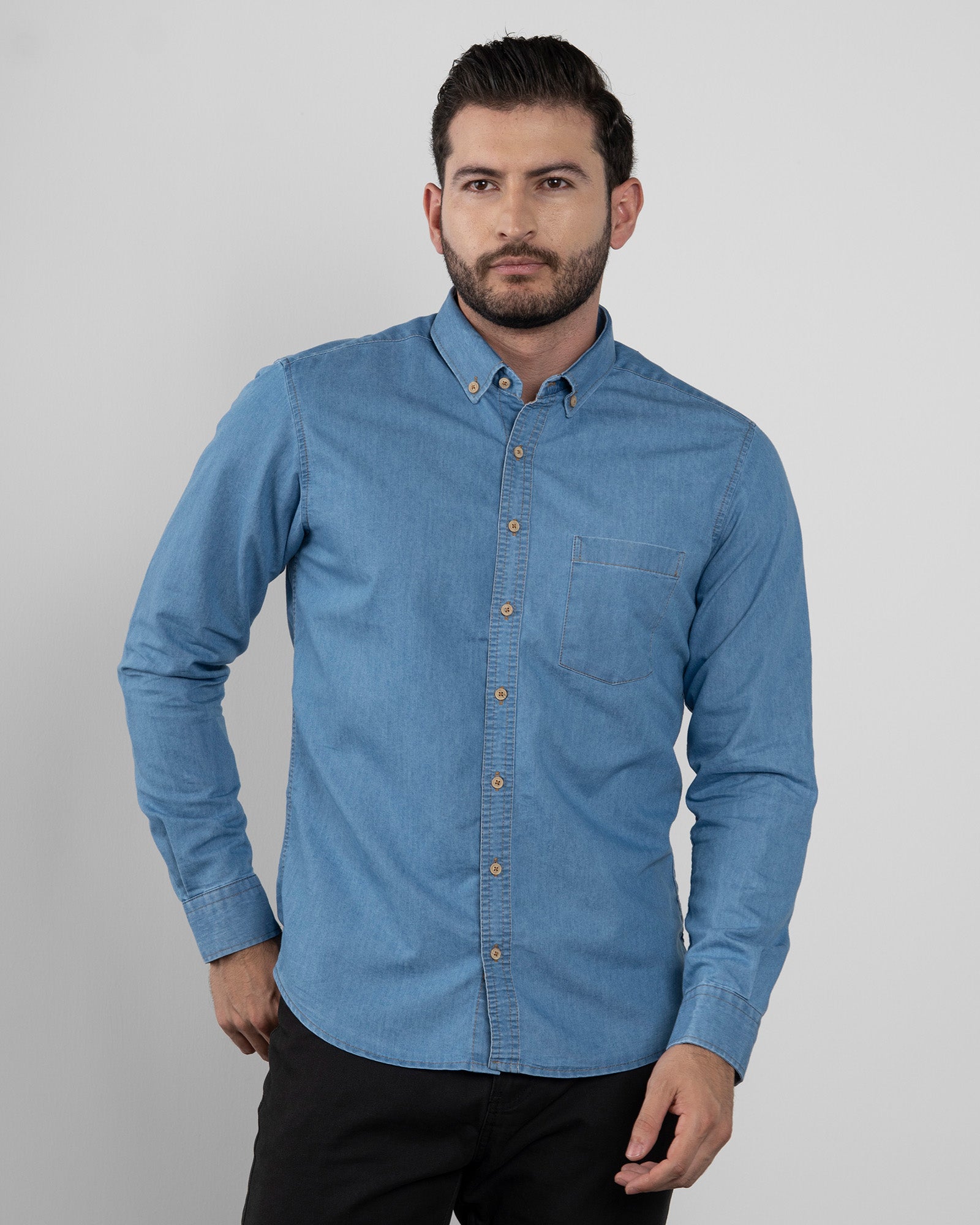 Camisa Tipo Jean Azul Claro