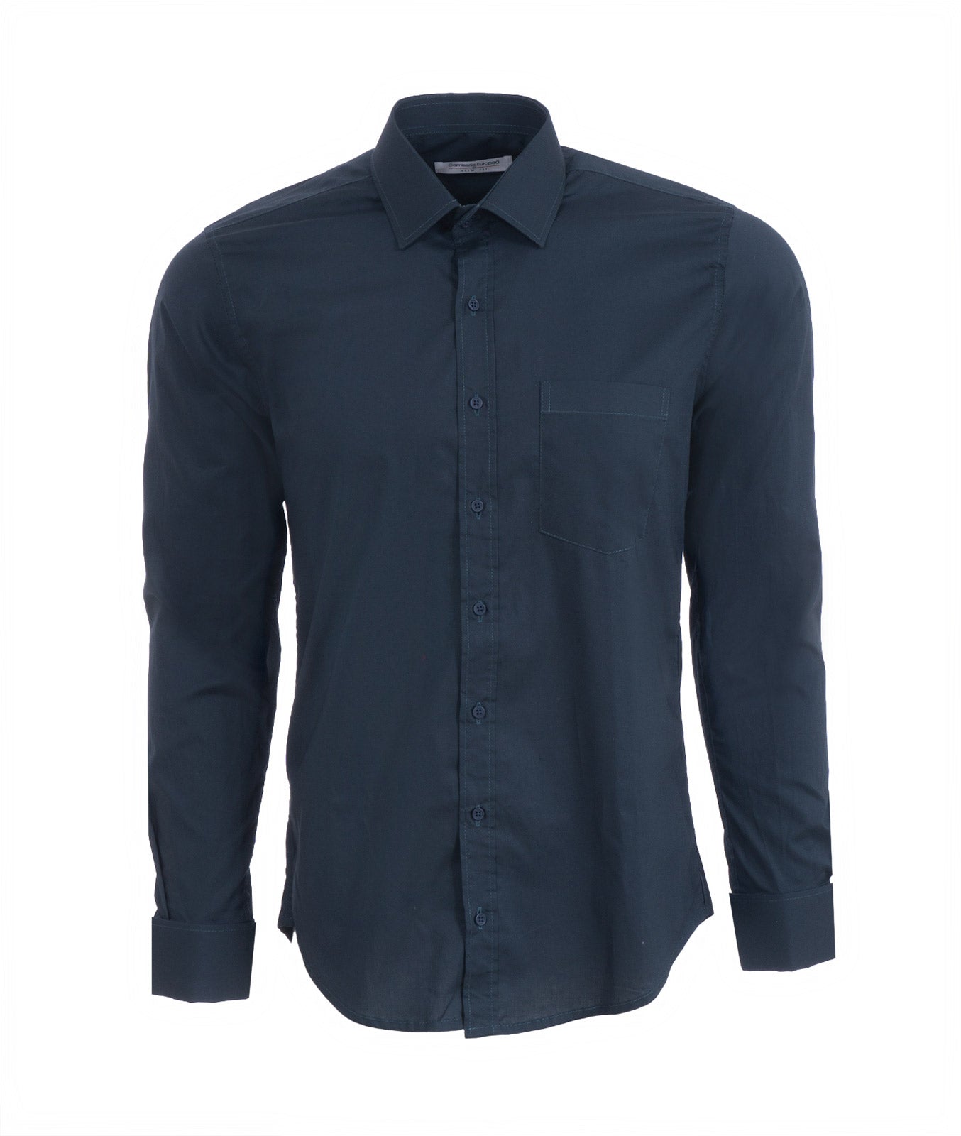 Camisa Mancorna Azul Oscuro