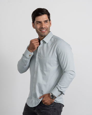 Camisa Mancorna Verde Claro