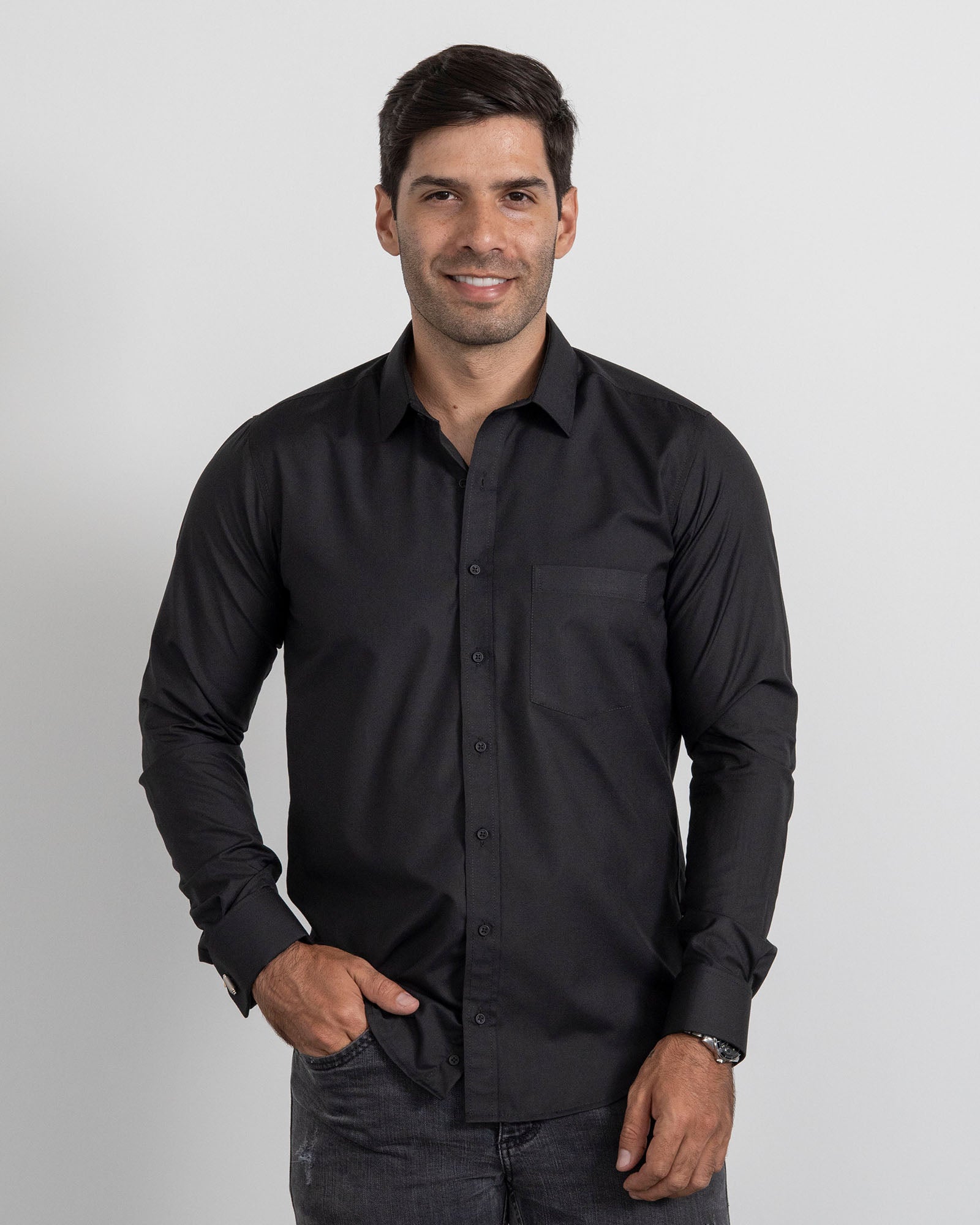 Camisa Mancorna Negro