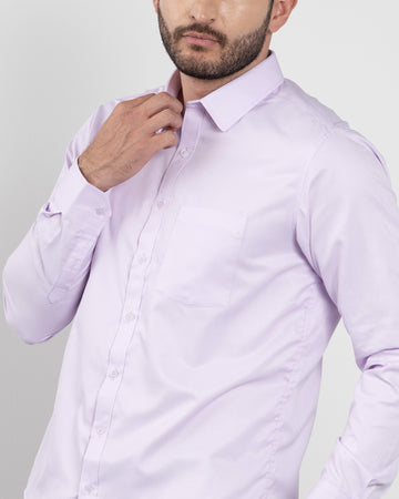 Camisa Formal Satín Lila