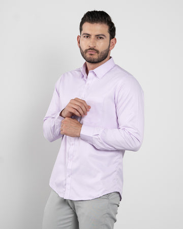 Camisa Formal Satín Lila