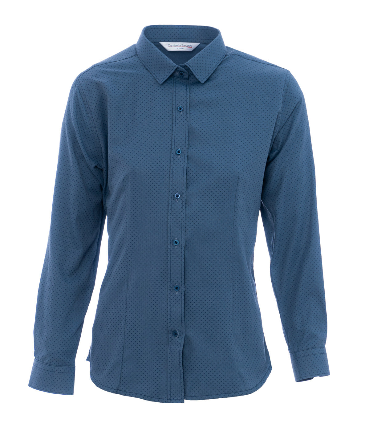 Camisa Print Cuadros Azul Medio