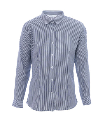 Camisa Mujer Rayas Azul Oscuro
