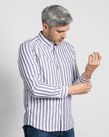Camisa Rayas Morada