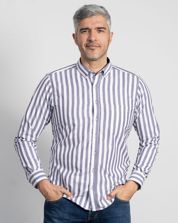 Camisa Rayas Morada
