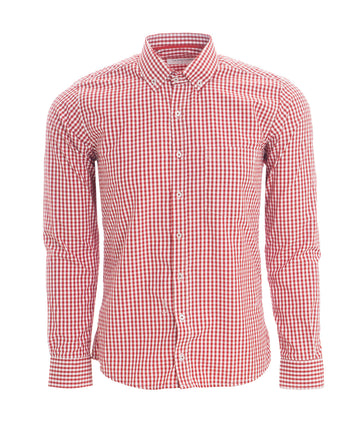 Camisa Cuadros Unicolor Roja