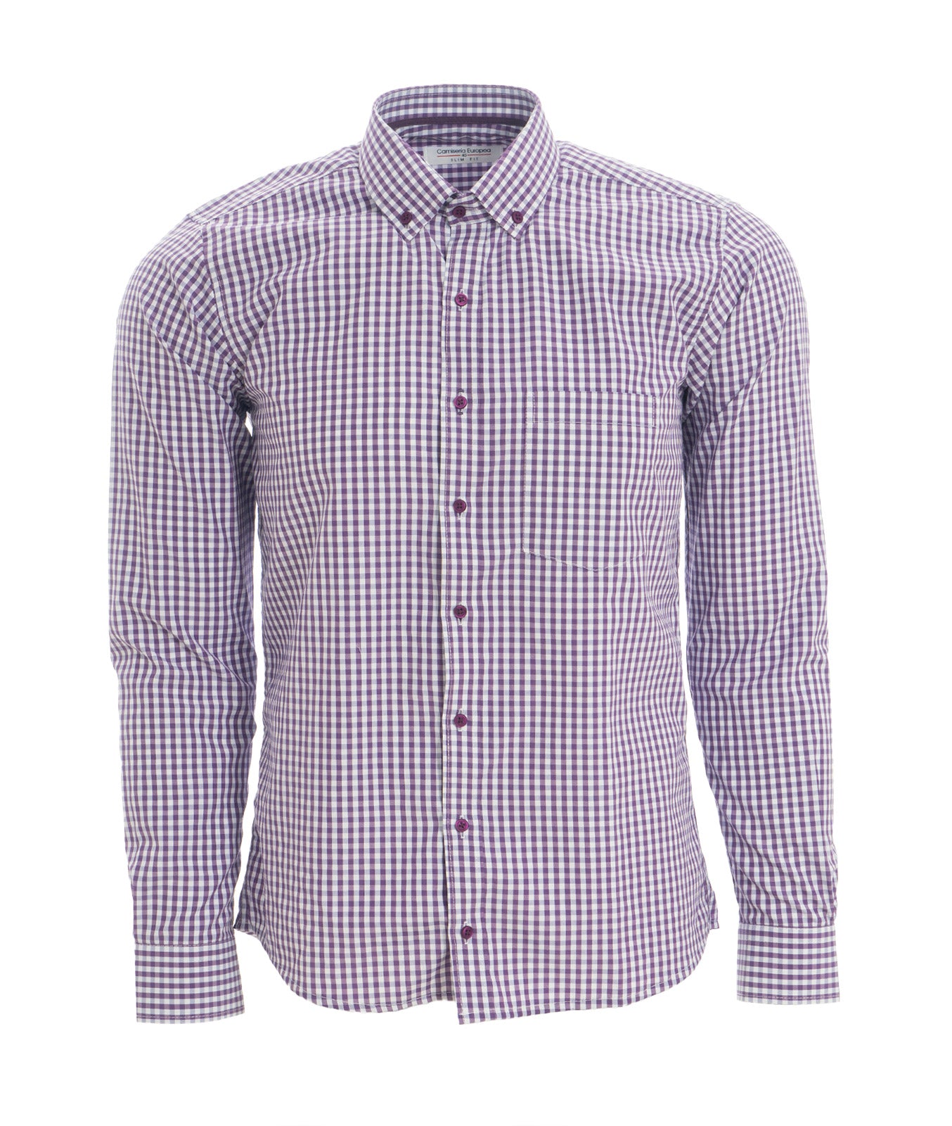 Camisa Cuadros Unicolor Morada