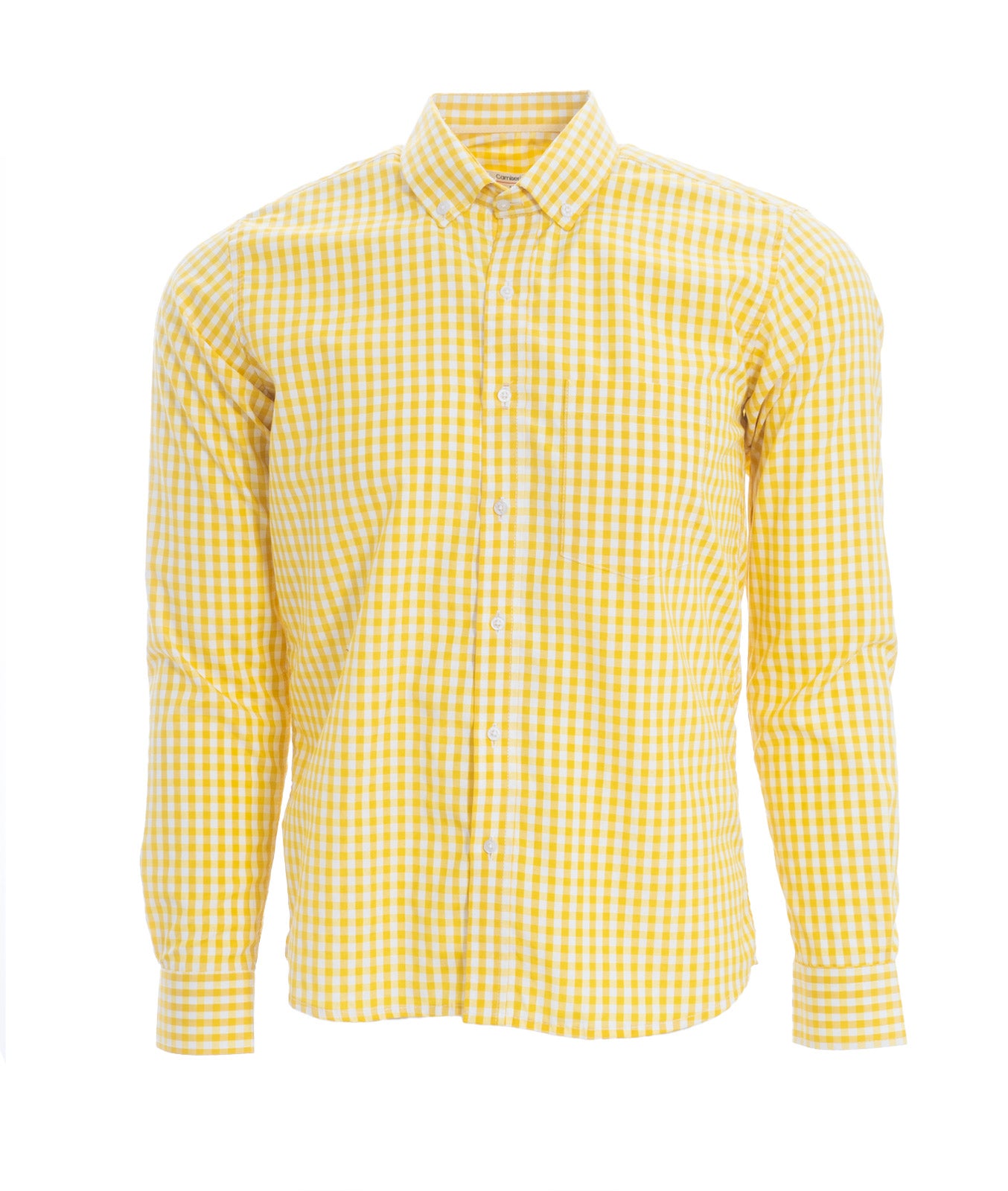 Camisa Cuadros Unicolor Amarilla