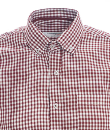 Camisa Cuadros Unicolor Vino Tinto