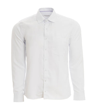 Camisa Blanca Dobby Cuadros