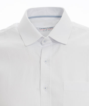 Camisa Blanca Dobby Lineas Verticales