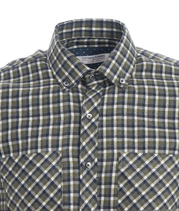 Camisa Leñadora Multicolor Verde