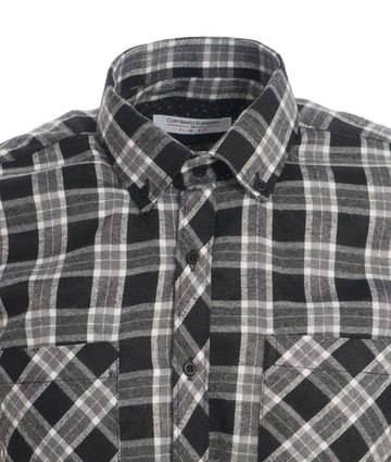Camisa Leñadora Cuadros Grises Y Negros