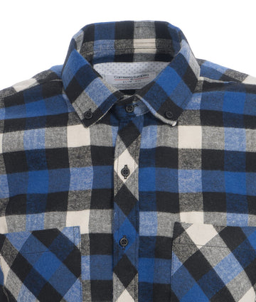 Camisa Leñadora Cuadros Azules Y Blancos