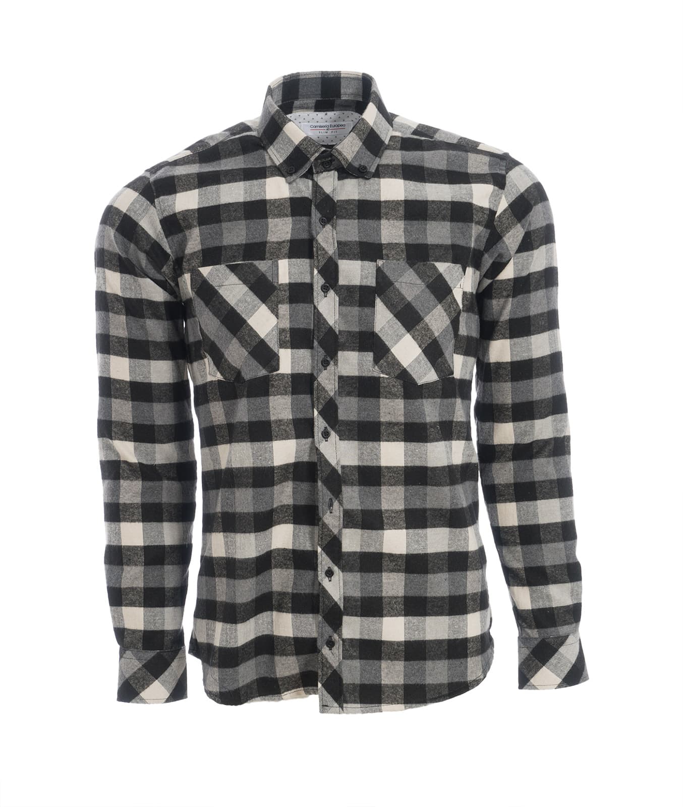 Camisa Leñadora Cuadros Negros
