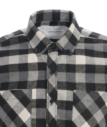 Camisa Leñadora Cuadros Negros