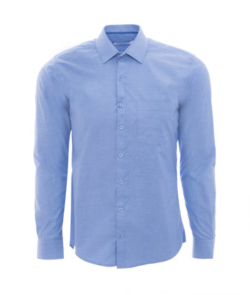 Camisa Solo Fondo Azul Detalle Cuello