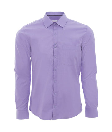 Camisa Solo Fondo Lila Detalle Cuello