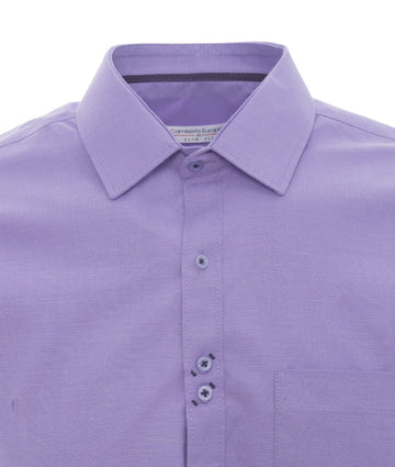 Camisa Solo Fondo Lila Detalle Cuello