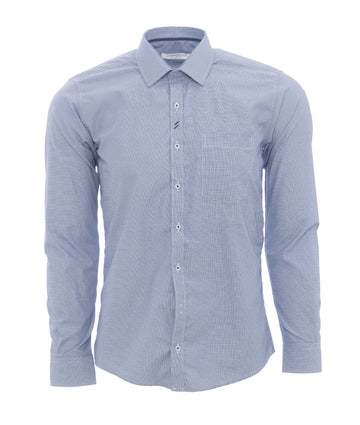 Camisa Textura Azul Oscuro