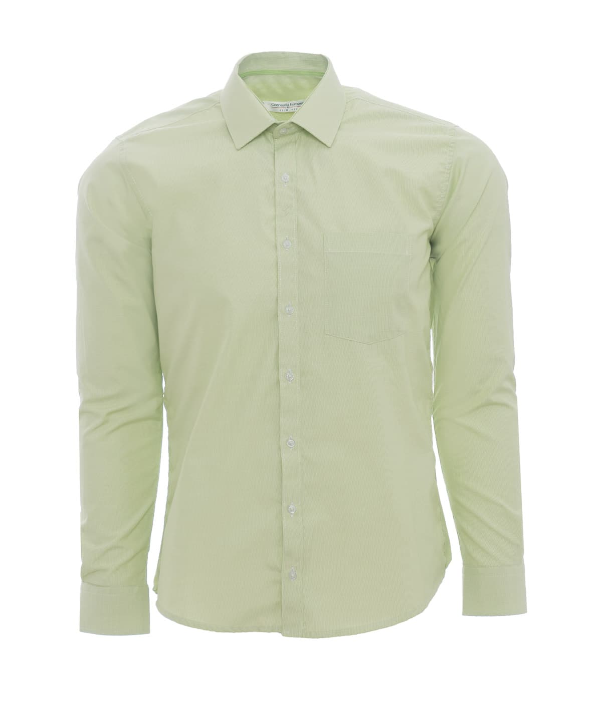 Camisa Textura Verde Menta.