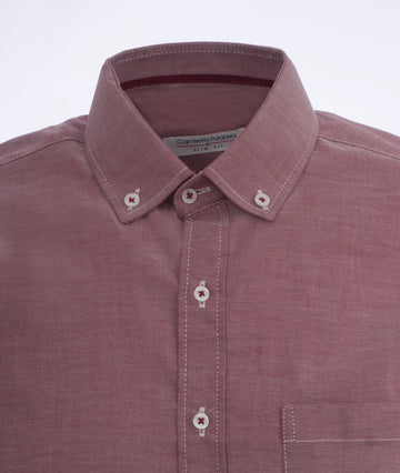 Camisa Algodón Solo Fondo Rojo