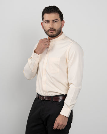 Camisa Amarilla Cuello Mao