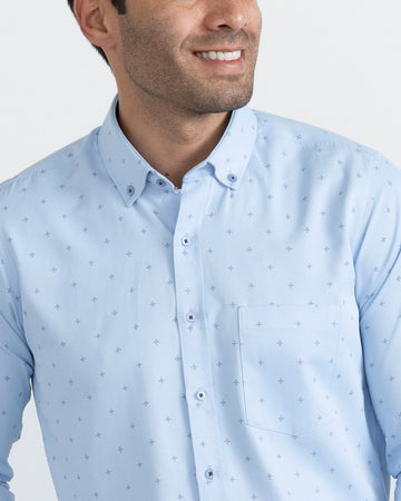 Camisa Print Estrella Azul Clara